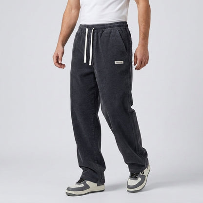 Pantalon en velours côtelé pour homme avec cordon de serrage 3