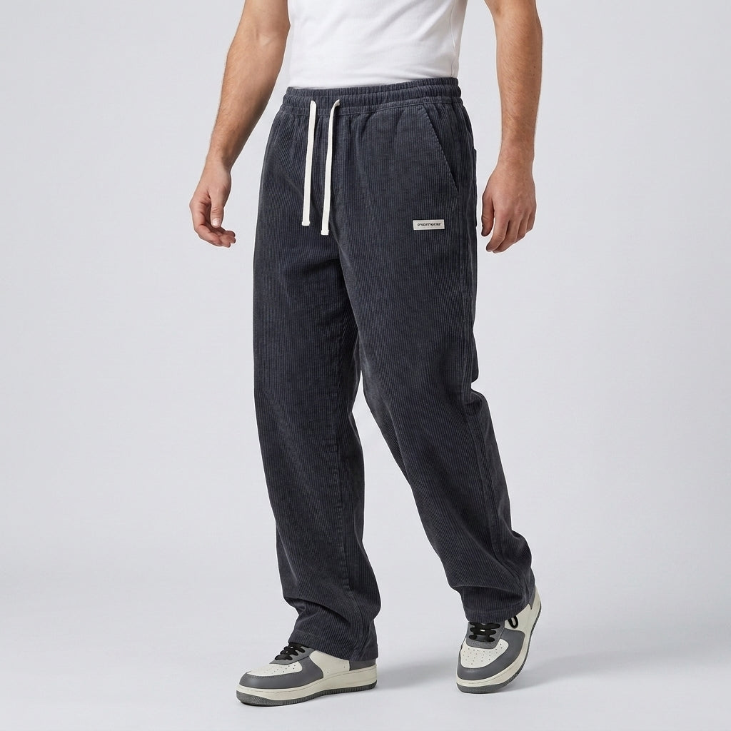 Pantalon en velours côtelé pour homme avec cordon de serrage 6