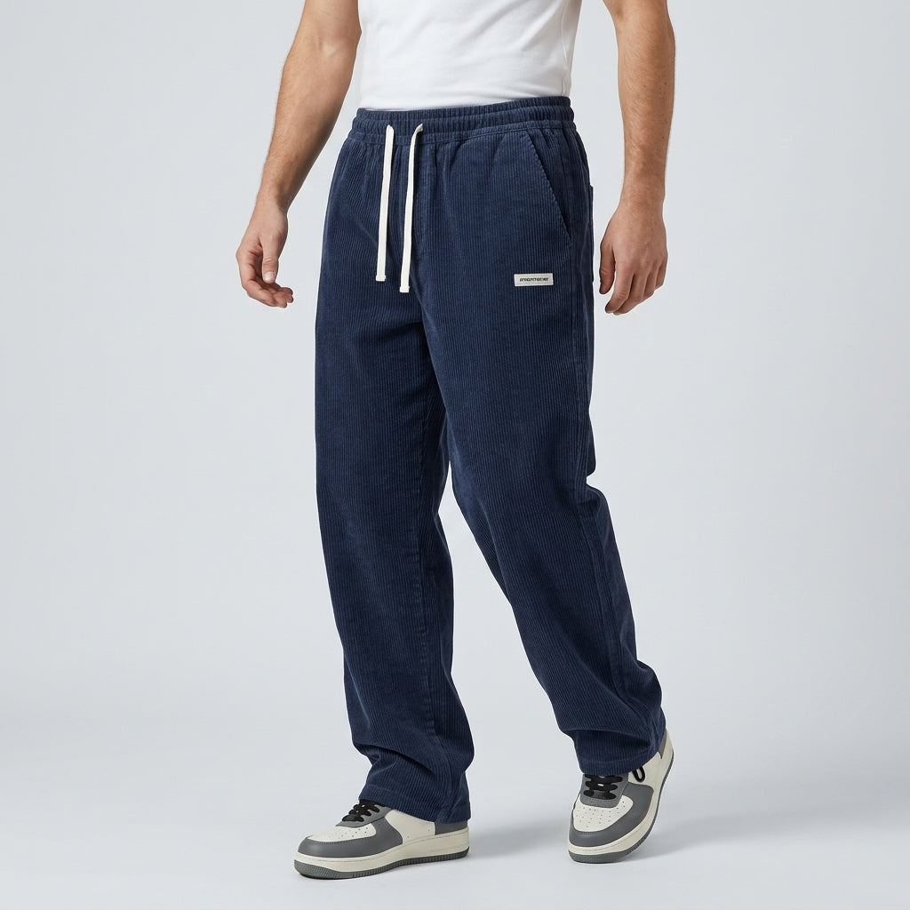 Pantalon en velours côtelé pour homme avec cordon de serrage 7