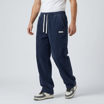 Pantalon en velours côtelé pour homme avec cordon de serrage 7