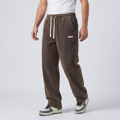 Pantalon en velours côtelé pour homme avec cordon de serrage 8