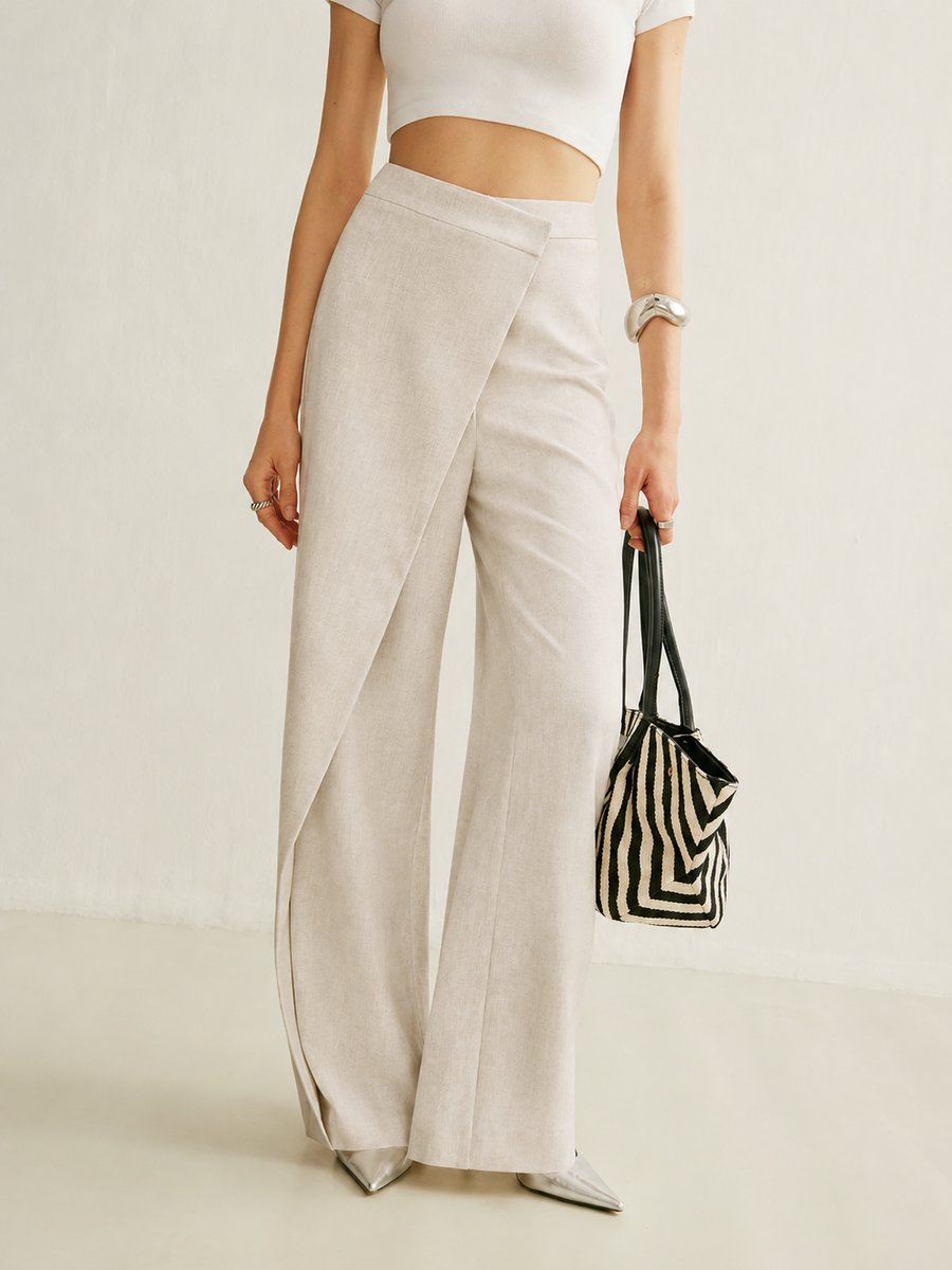 Pantalon large asymétrique pour femme 2