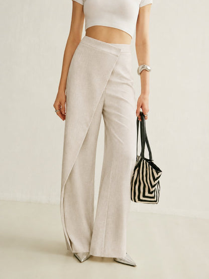 Pantalon large asymétrique pour femme 2