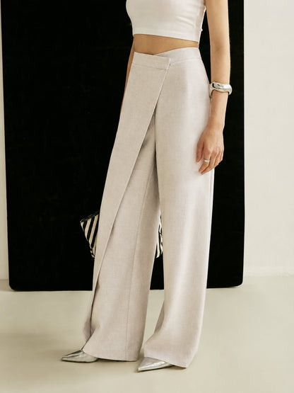 Pantalon large asymétrique pour femme 5