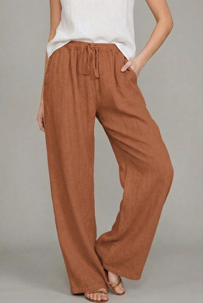 Pantalon large pour femme avec cordon de serrage 3