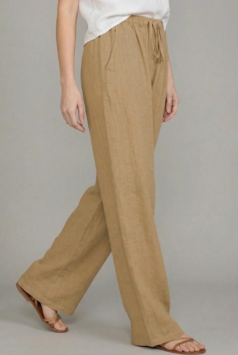 Pantalon large pour femme avec cordon de serrage 6