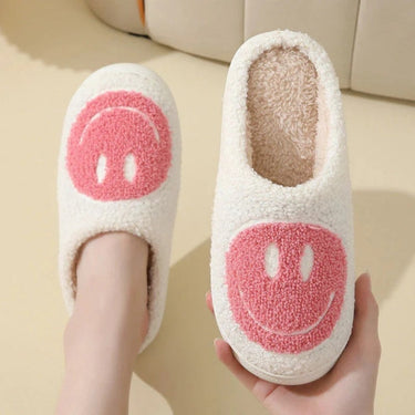 Pantoufles duveteuses Smiley pour femmes 2