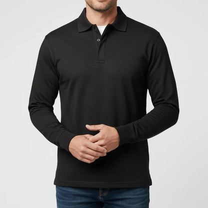 Polo à manches longues pour homme avec patte de boutonnage 3