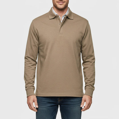 Polo à manches longues pour homme avec patte de boutonnage 4