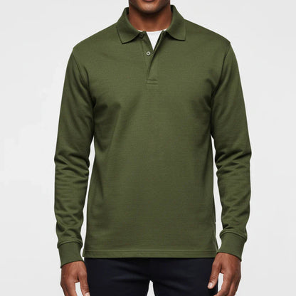 Polo à manches longues pour homme avec patte de boutonnage 6