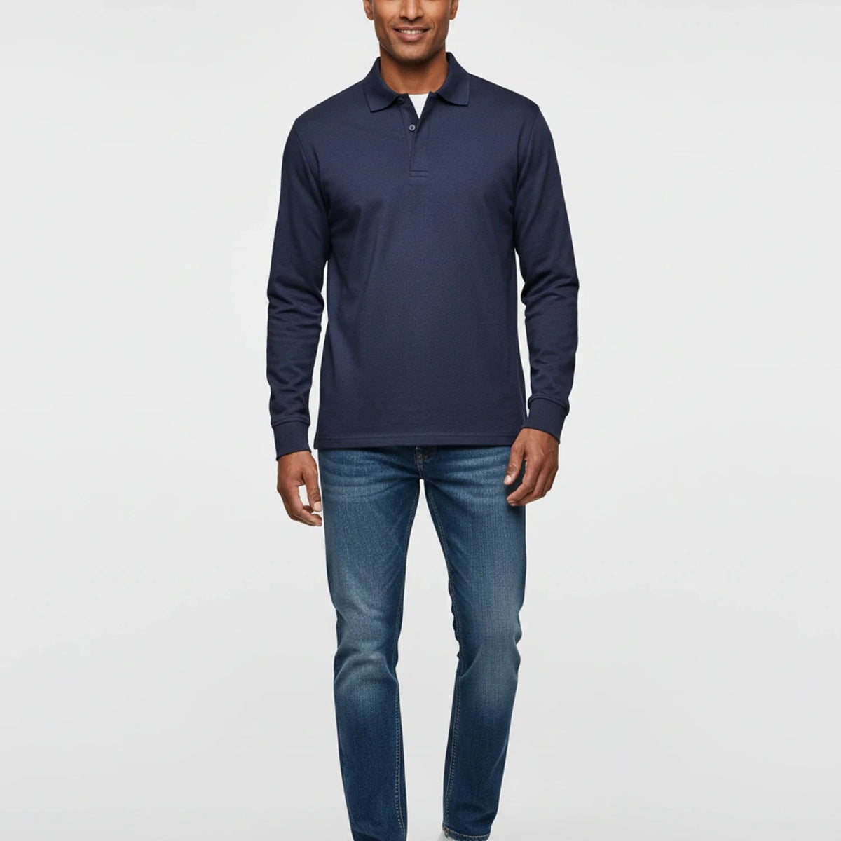 Polo à manches longues pour homme avec patte de boutonnage 9