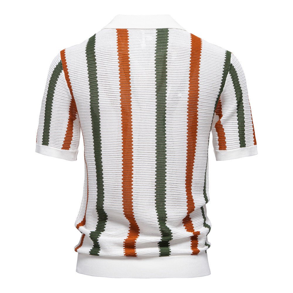 Polo en maille rayé pour homme 2