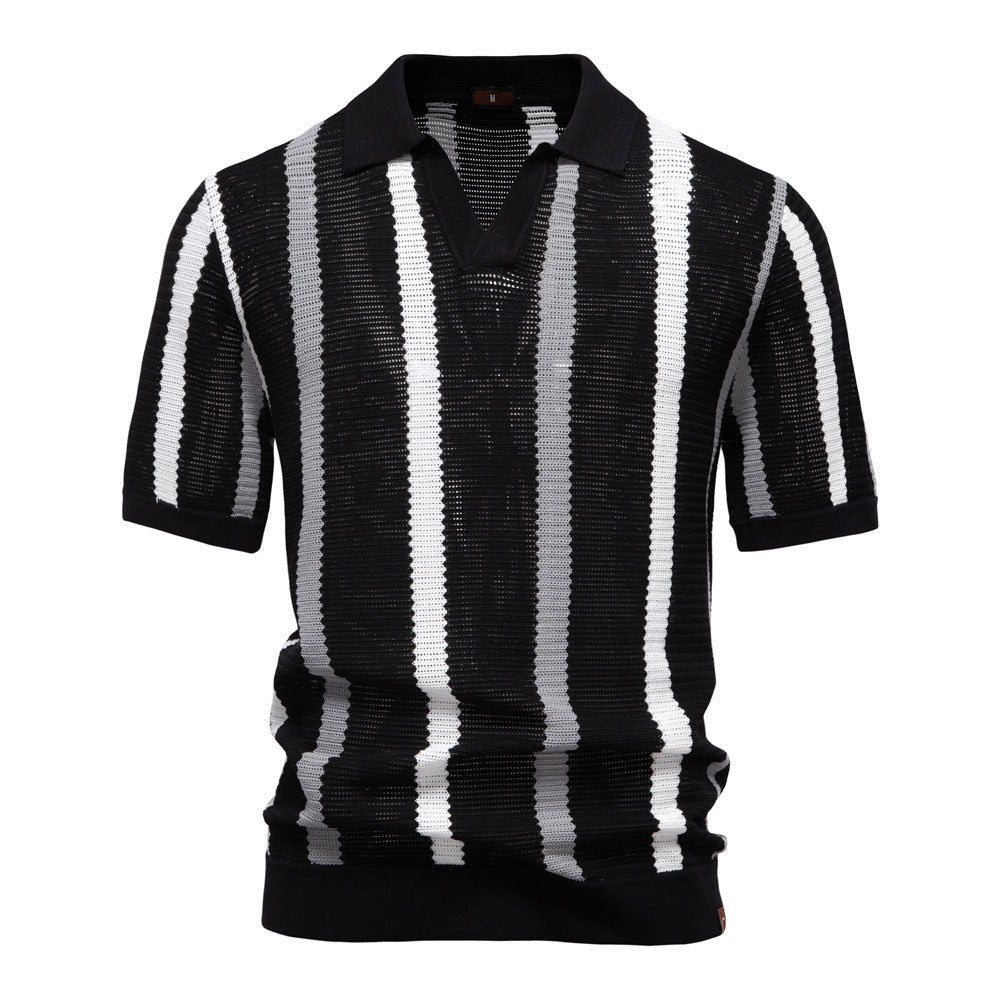 Polo en maille rayé pour homme 4