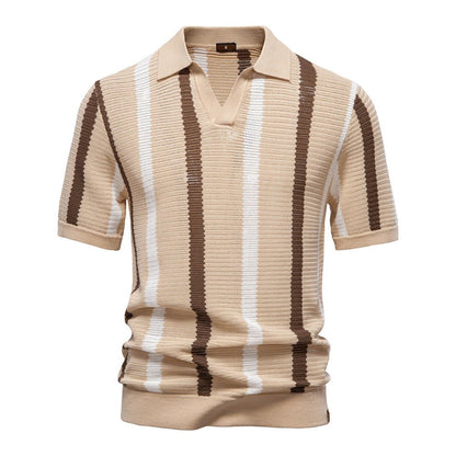 Polo en maille rayé pour homme 5