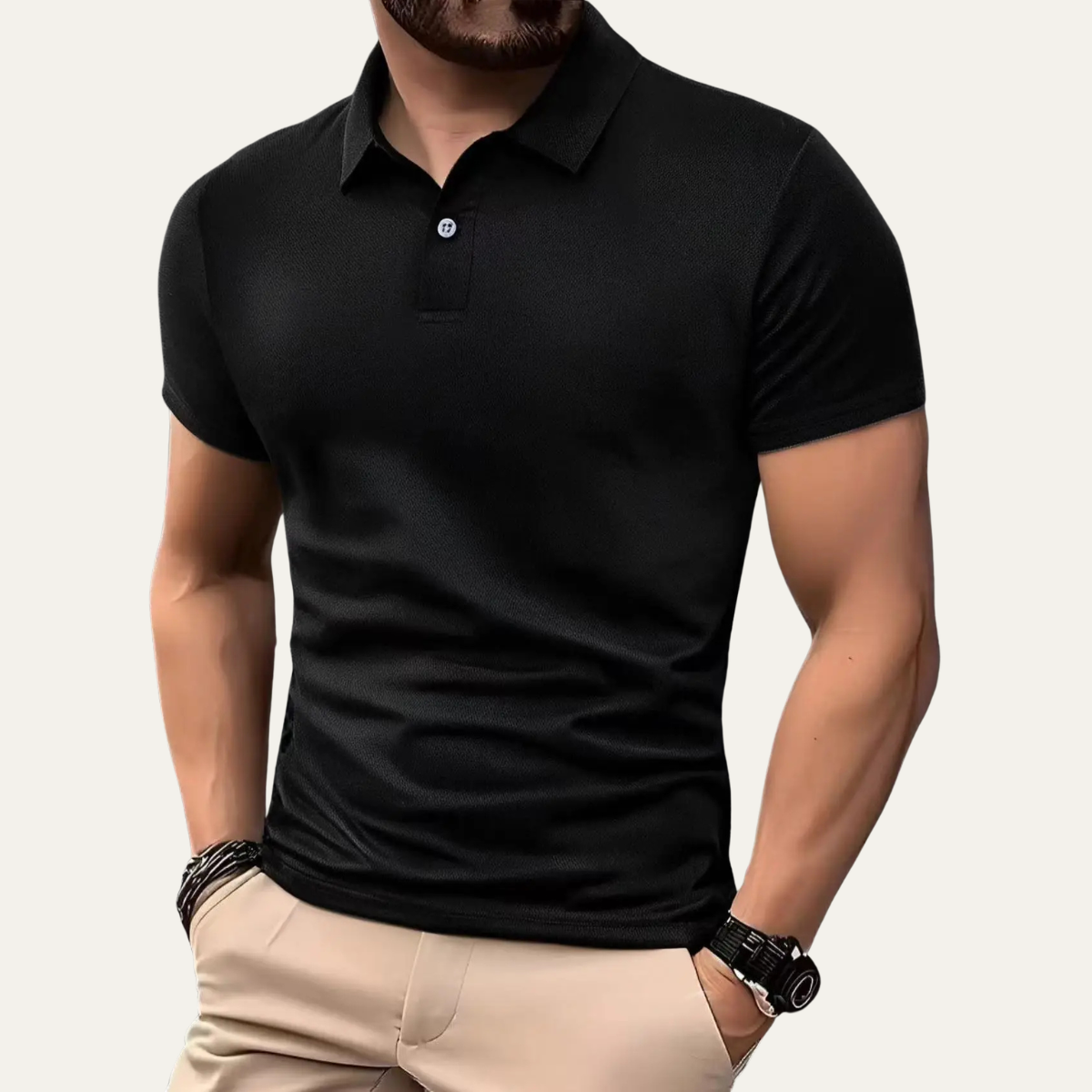 Polo homme à manches courtes avec patte de boutonnage 12