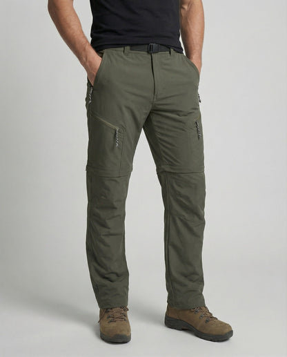 Pantalon Cargo Homme avec Poches Zippées et Taille Réglable