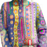 Pull en maille à col montant pour femme avec motif abstrait