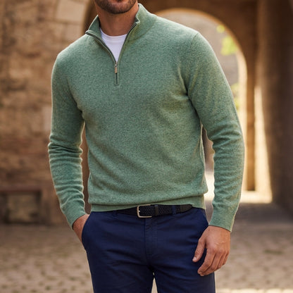 Pull en maille à fermeture éclair pour homme 2