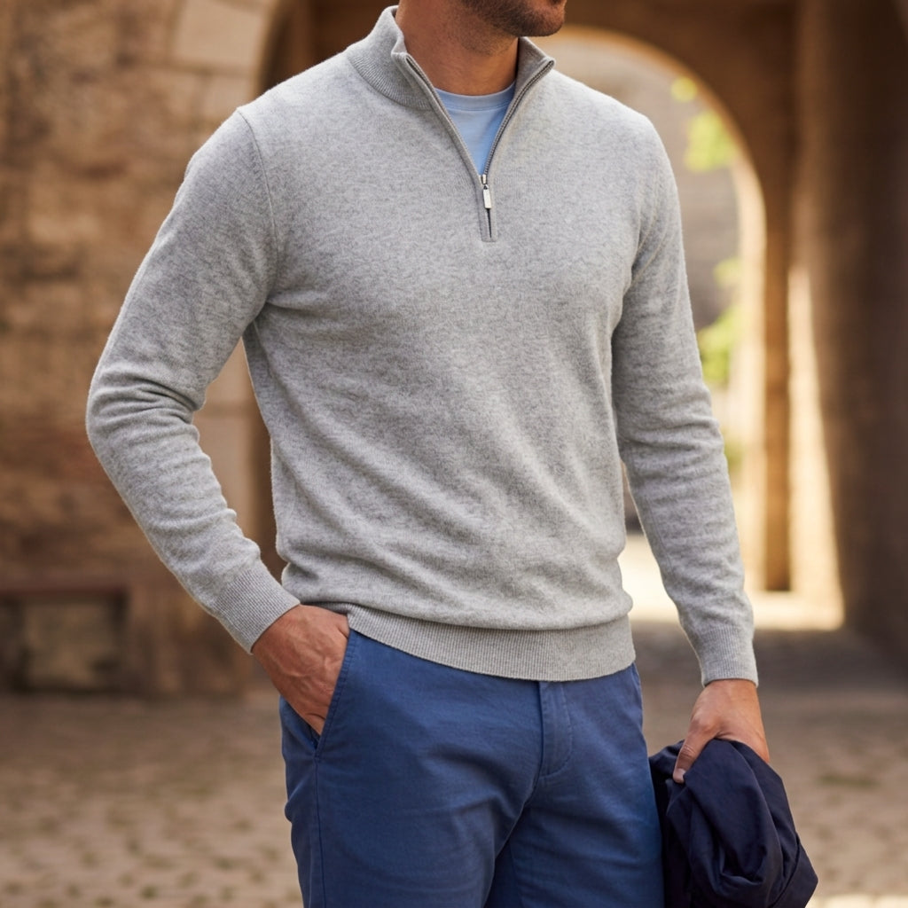 Pull en maille à fermeture éclair pour homme 4