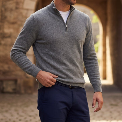 Pull en maille à fermeture éclair pour homme 7