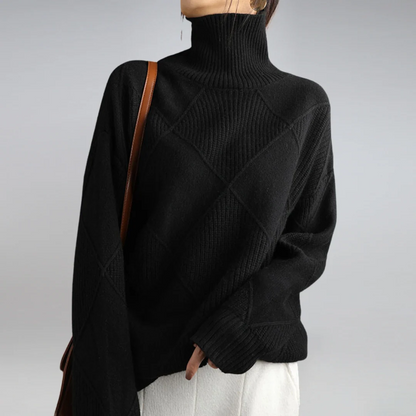 Pull en maille à motif losanges pour femme 12