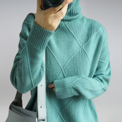 Pull en maille à motif losanges pour femme 13