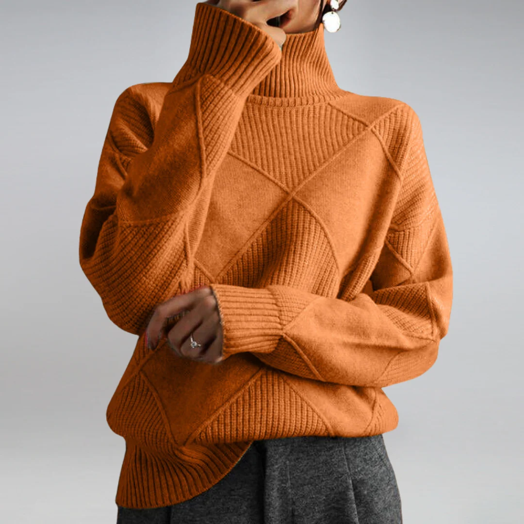 Pull en maille à motif losanges pour femme 16