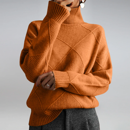 Pull en maille à motif losanges pour femme 16