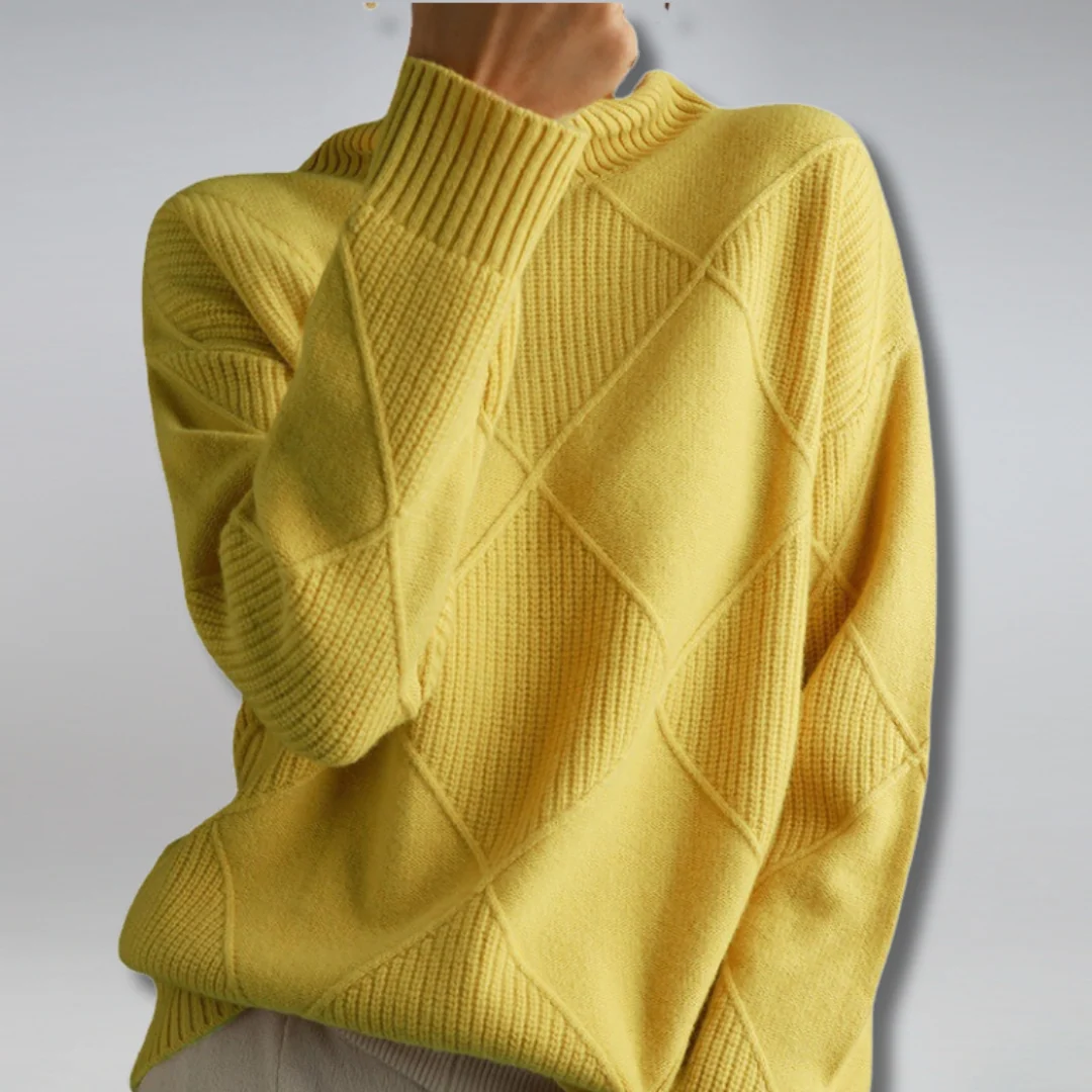 Pull en maille à motif losanges pour femme 9