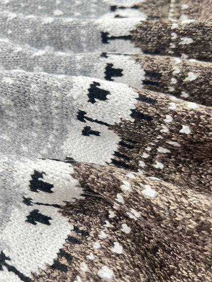Pull en maille jacquard motif moutons pour femme 4