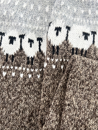 Pull en maille jacquard motif moutons pour femme 5