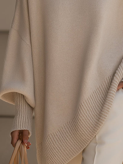 Pull en maille oversize pour femme avec manches chauve-souris 9