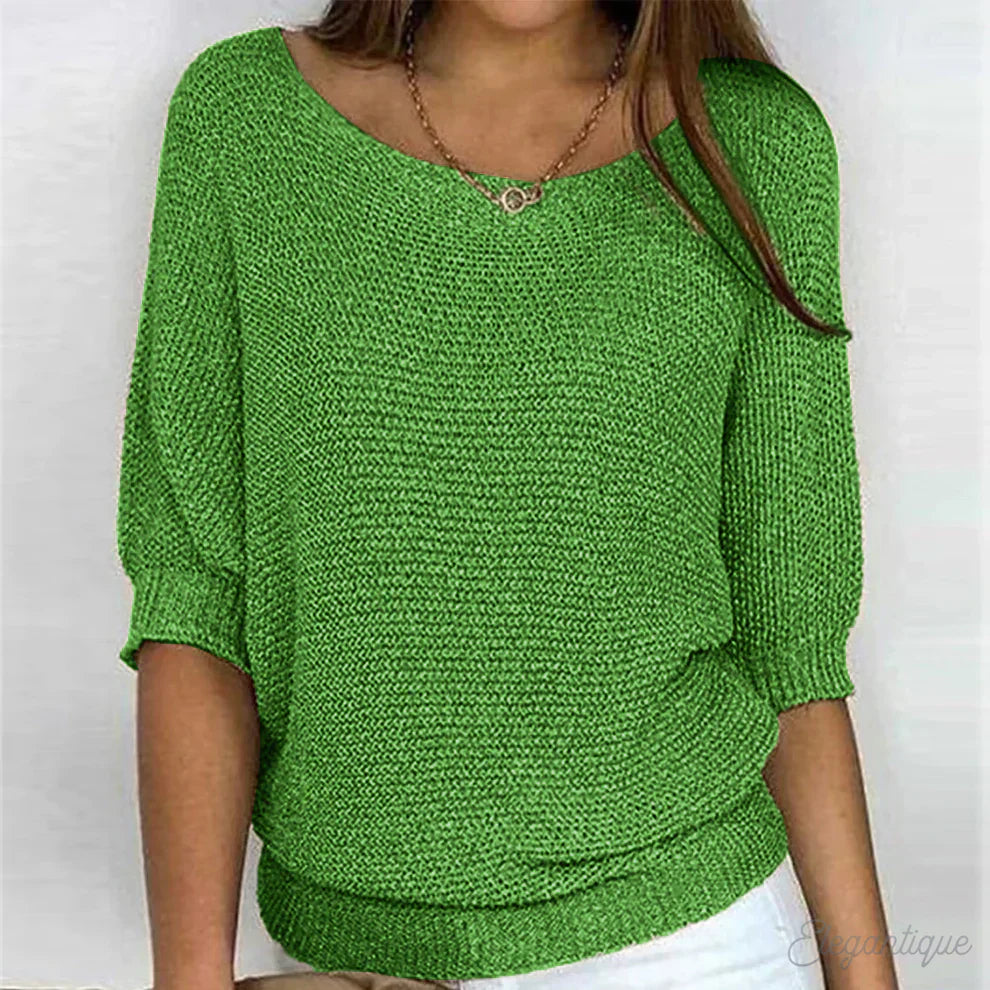 Pull en maille pour femme avec manches mi-longues 6