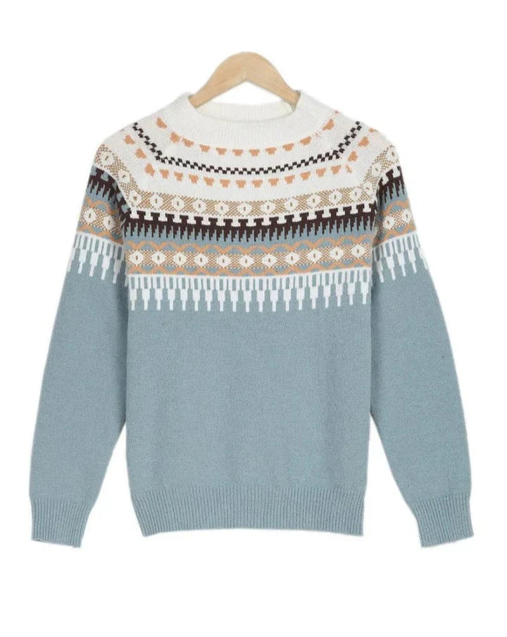Pull Femme Hiver Motif Nordique-Gigié