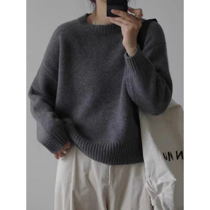 Pull Femme Oversize Col Rond-Gigié