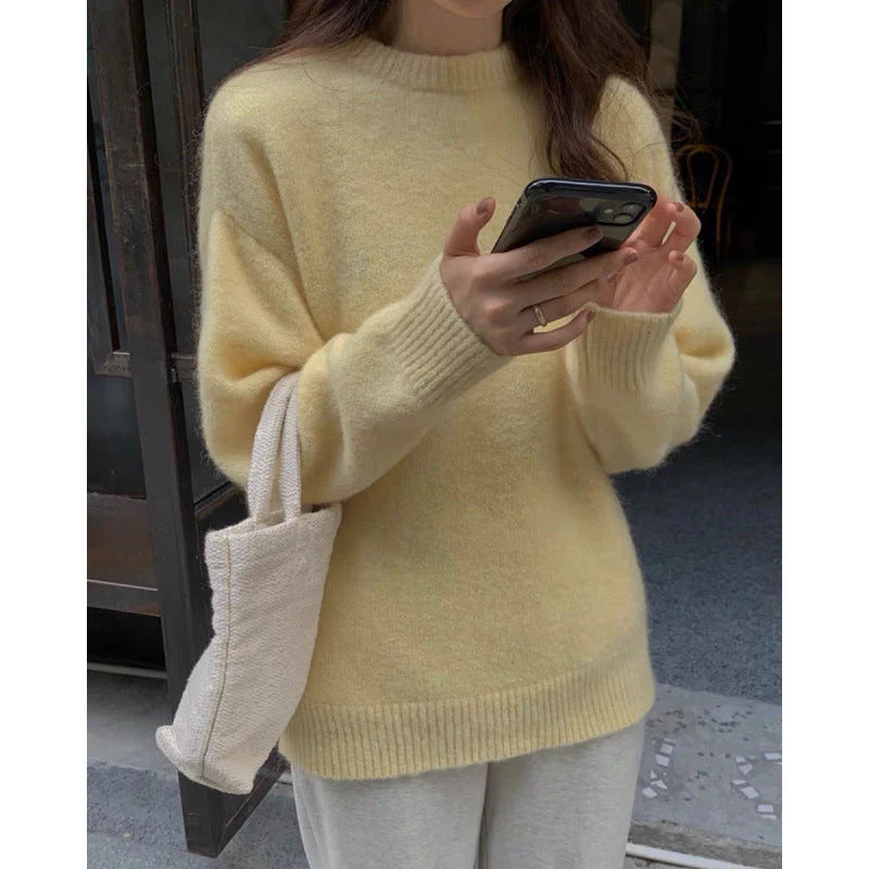 Pull Femme Oversize Col Rond-Gigié