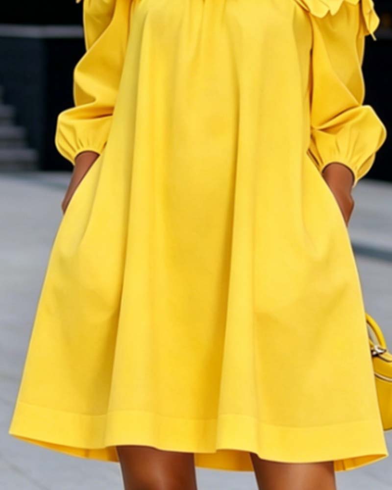 Robe courte femme à épaules dénudées avec applications florales 3D 5