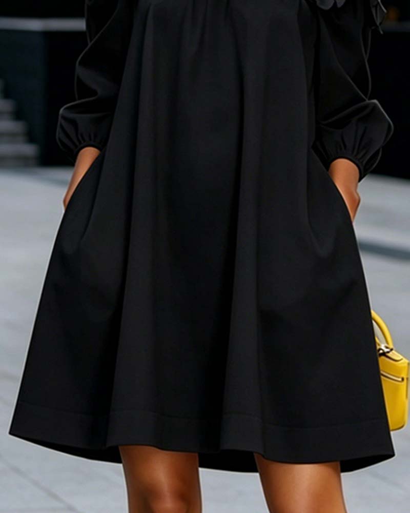Robe courte femme à épaules dénudées avec applications florales 3D 7