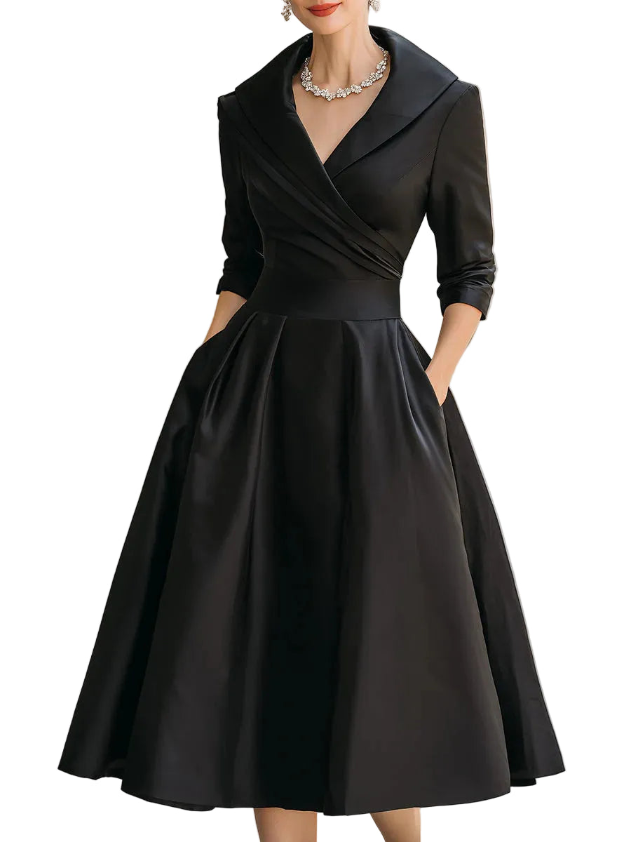 Robe midi pour femme avec corsage croisé