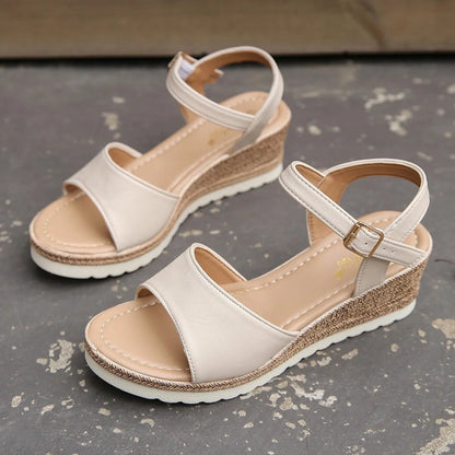 Sandales plateforme à bride avec bout ouvert pour femme