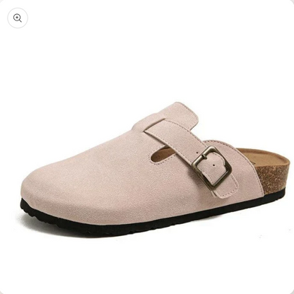 Sabots sandales unisexe en daim avec bride à boucle réglable 5