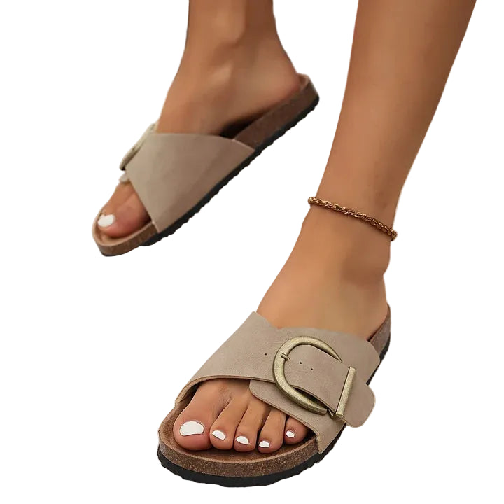 Sandales À Bride Large Pour Femmes-Gigié