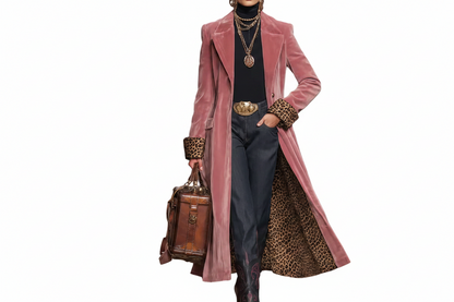 Manteau Long Femme avec doublure imprimée