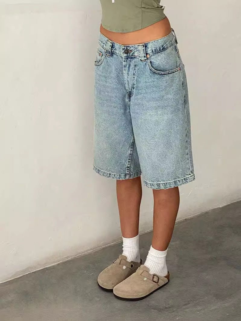 Shorts en jean taille haute pour femme 3