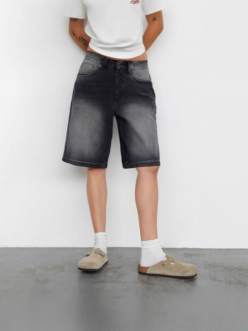 Shorts en jean taille haute pour femme 4