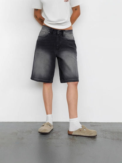 Shorts en jean taille haute pour femme 4