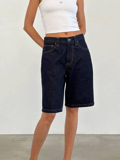 Shorts en jean taille haute pour femme 5