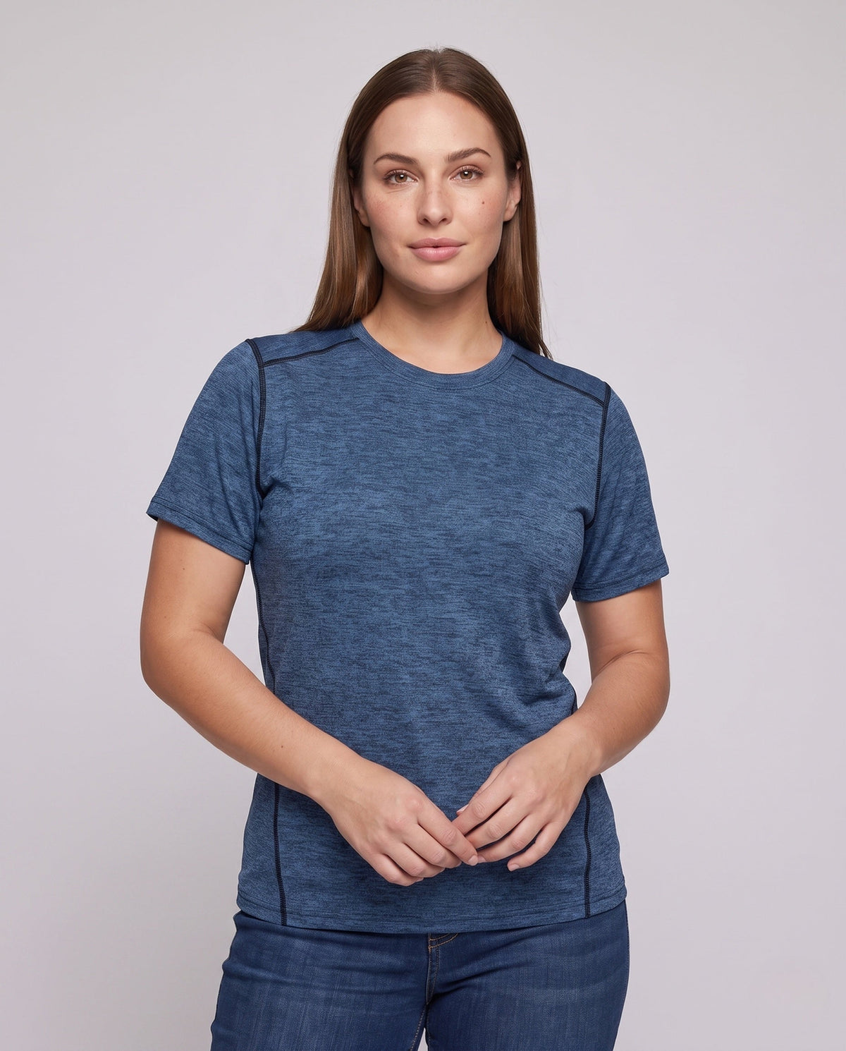 T-shirt femme à manches courtes et col rond 7