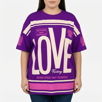 T-shirt oversize à imprimé graphique pour femme 2