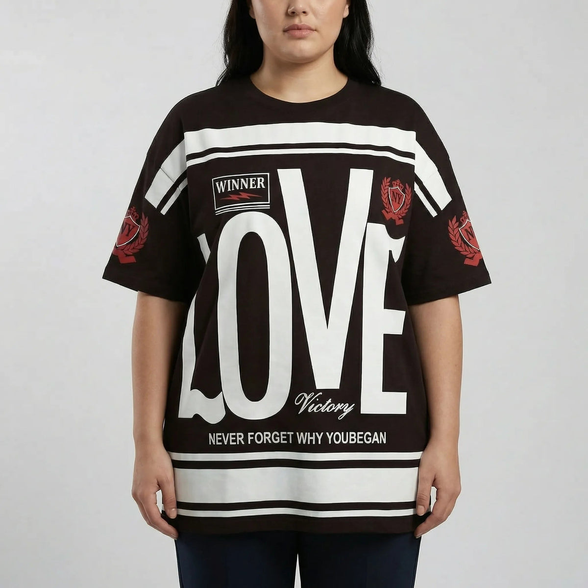 T-shirt oversize à imprimé graphique pour femme 4